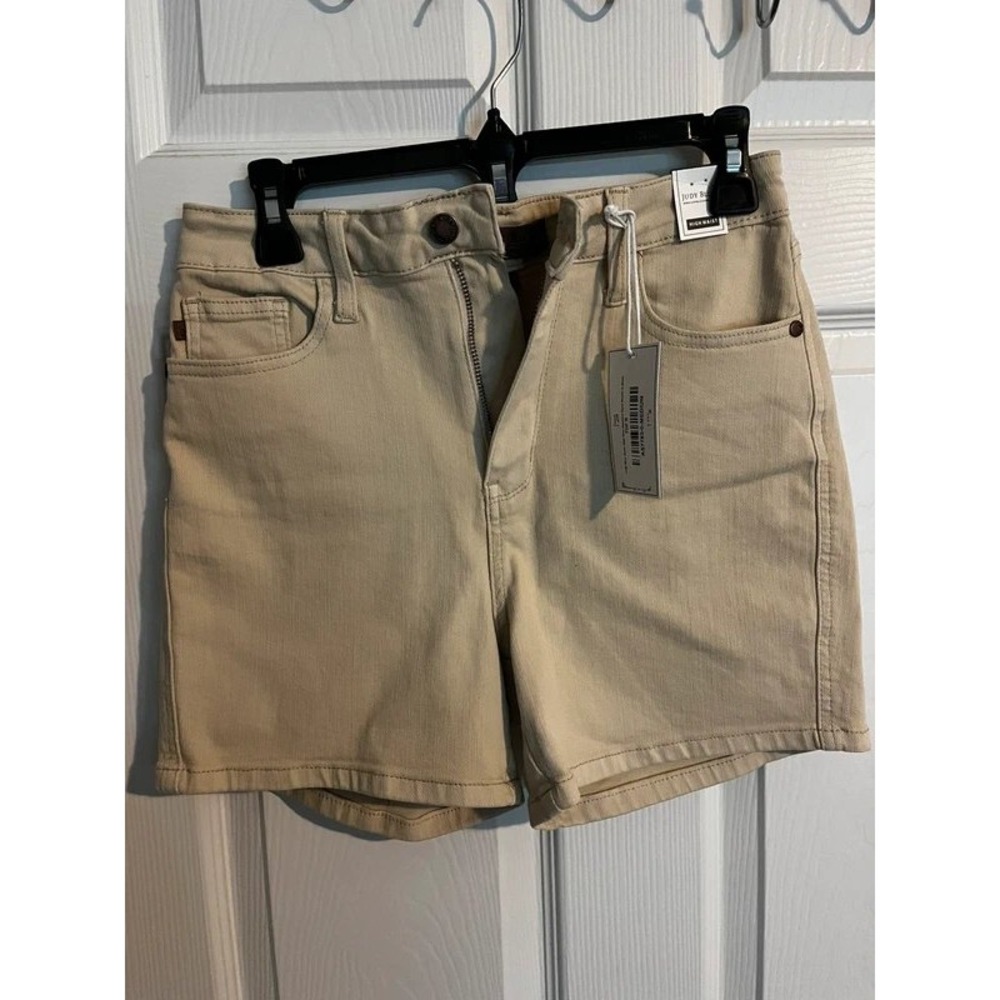 NWT Judy Blue High Waist Khaki Colored Jean Shorts